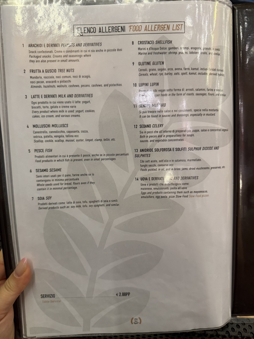 Pizzeria della Madonna dei Monti menu 1