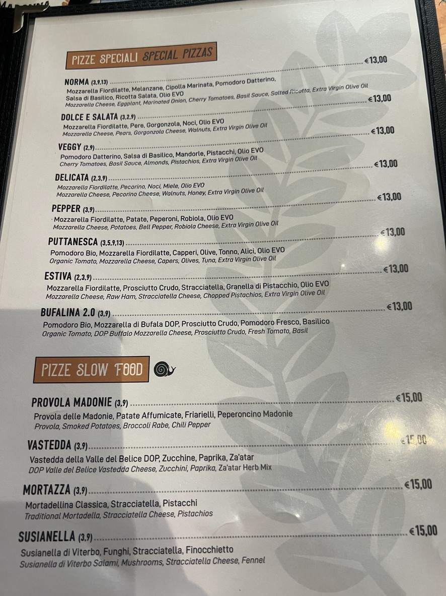 Pizzeria della Madonna dei Monti menu 7