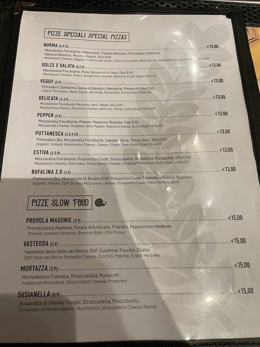 Pizzeria della Madonna dei Monti menu 8