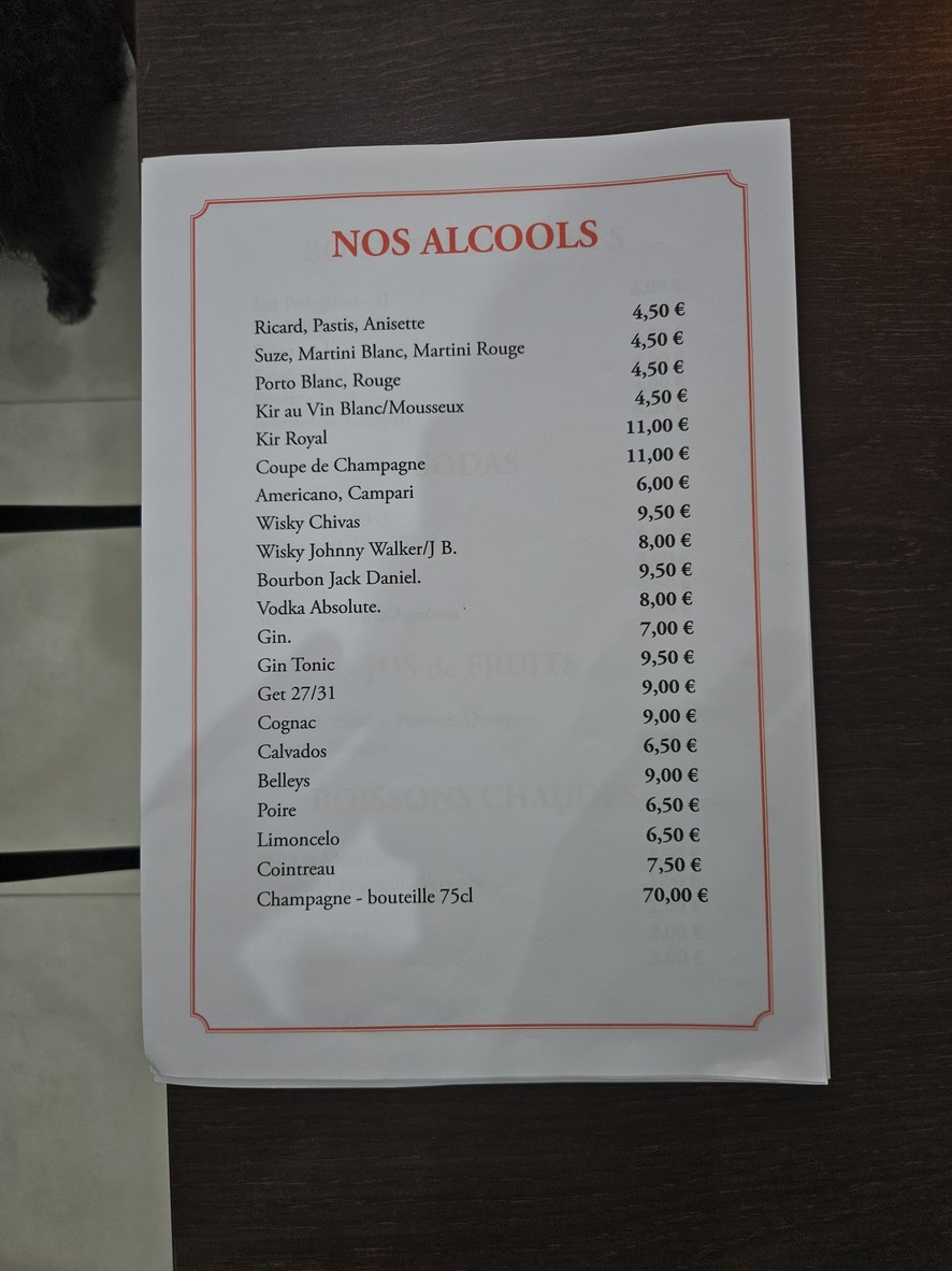 Le Silas menu 3