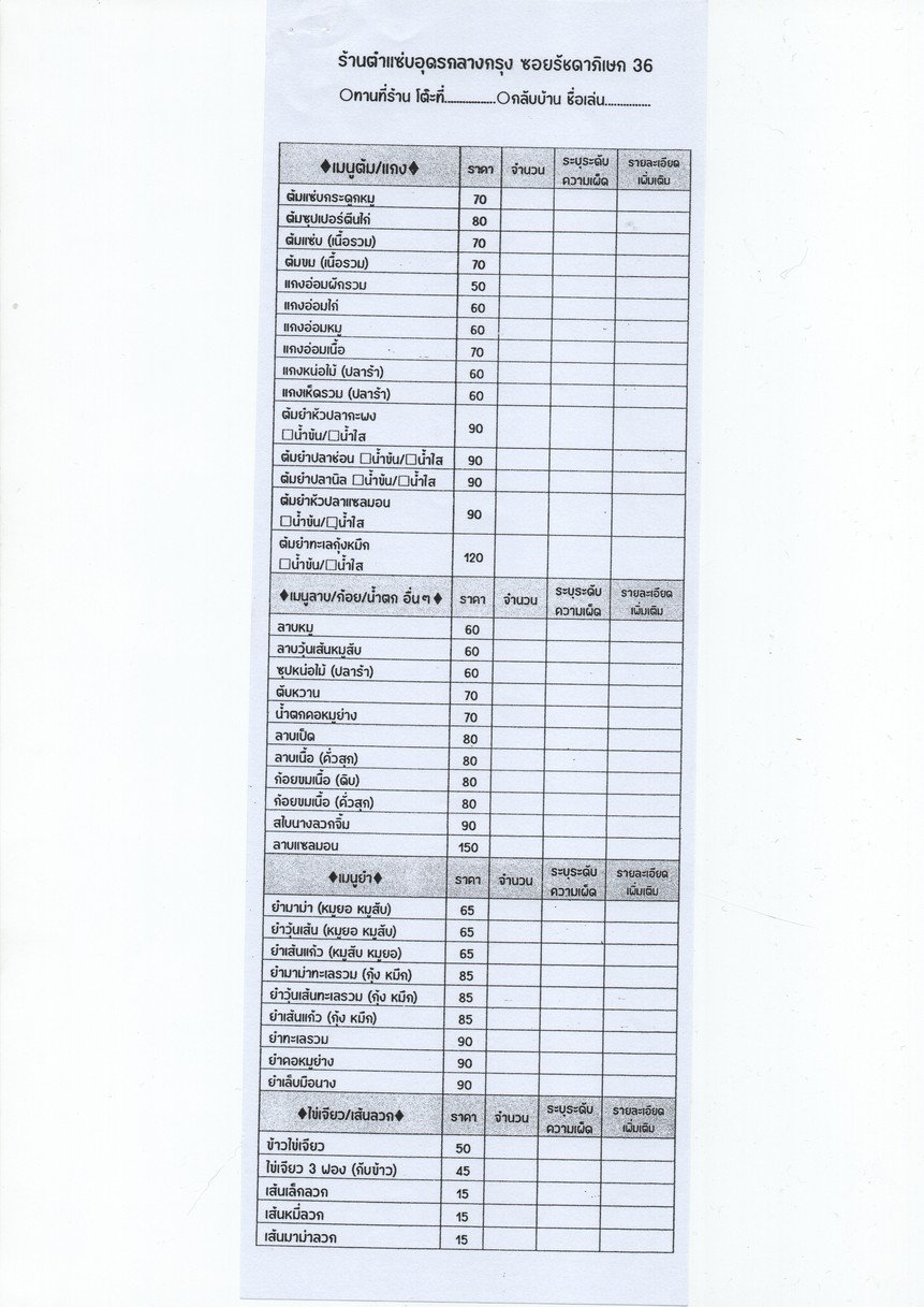 ตำแซ่บอุดรกลางกรุง-รัชดาภิเษก 36 menu 2