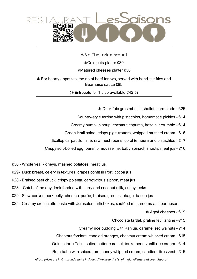 Saisons menu 1