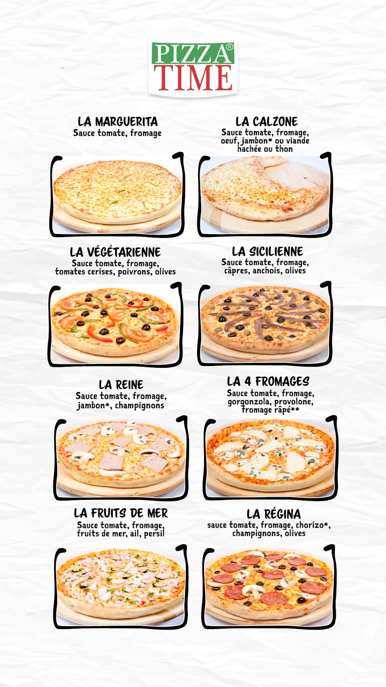 Pizza Time® Bois-Colombes menu 1