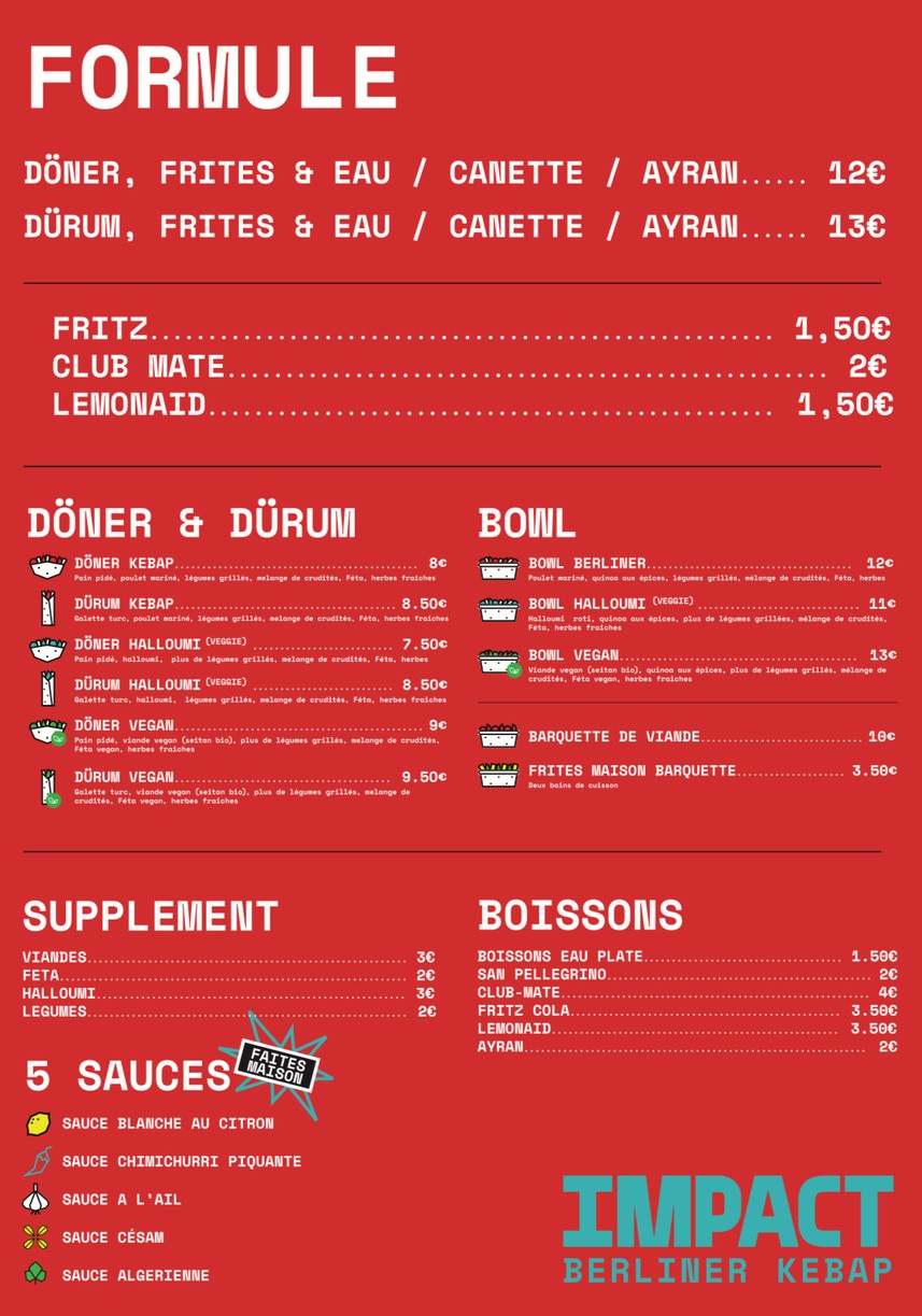 IMPACT BERLINER KEBAP menu 1