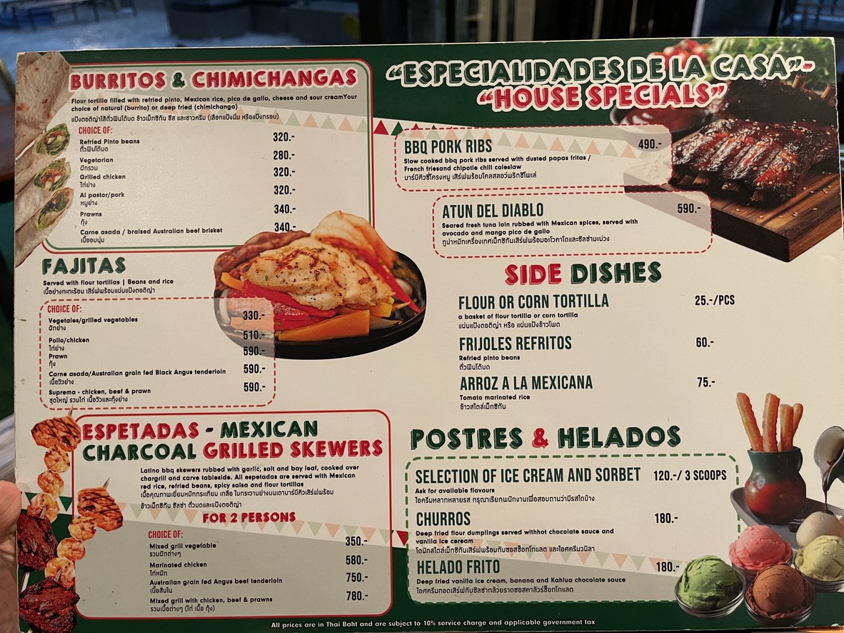 Mexicano menu 2