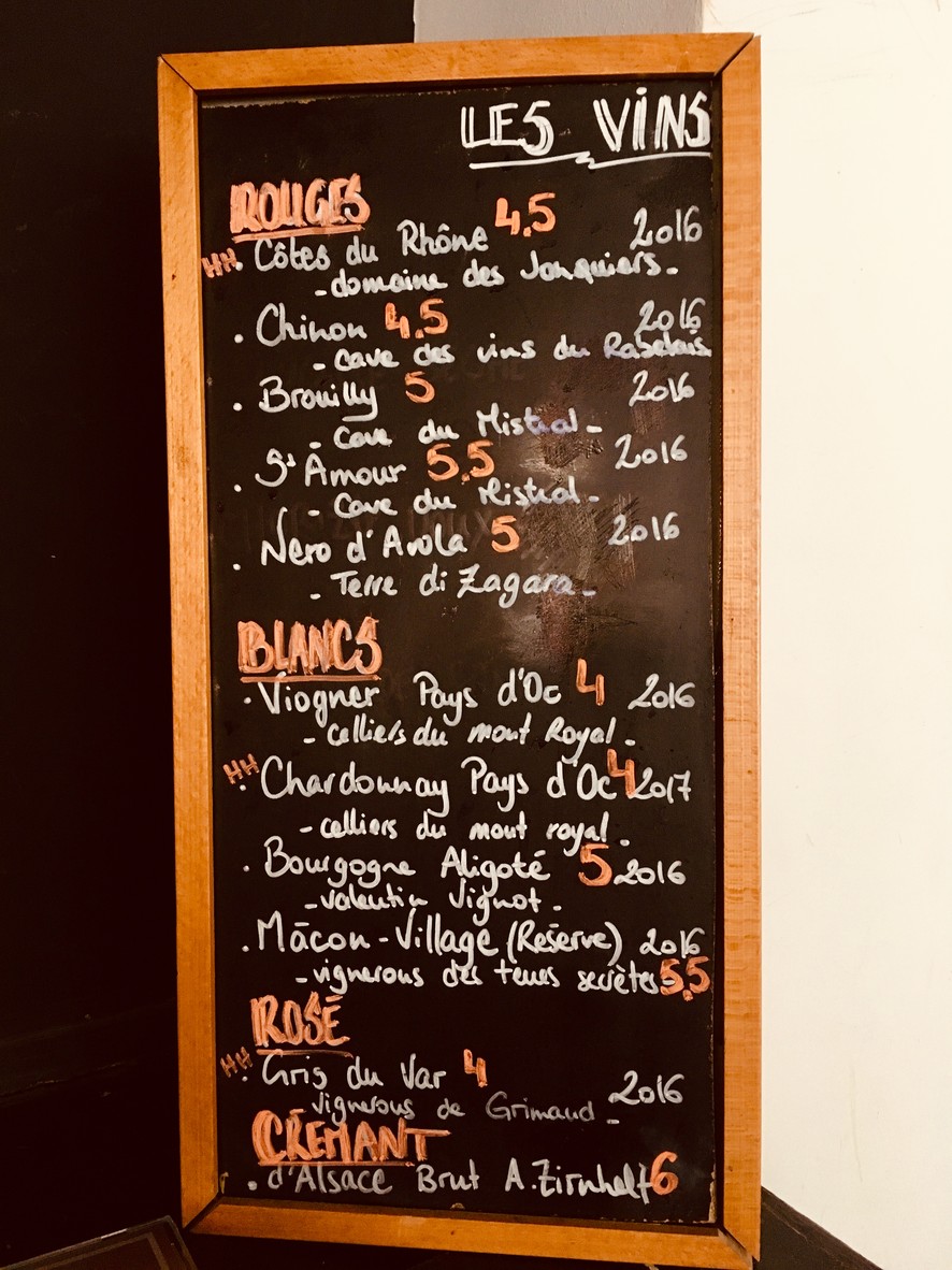 L'Atelier Montmartre menu 3