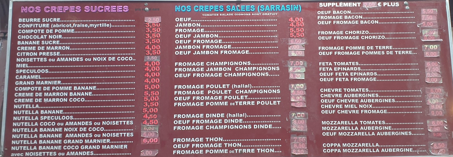 Chez Nicos menu 1