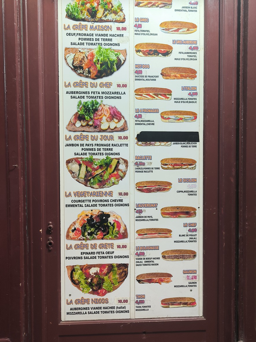 Chez Nicos menu 2