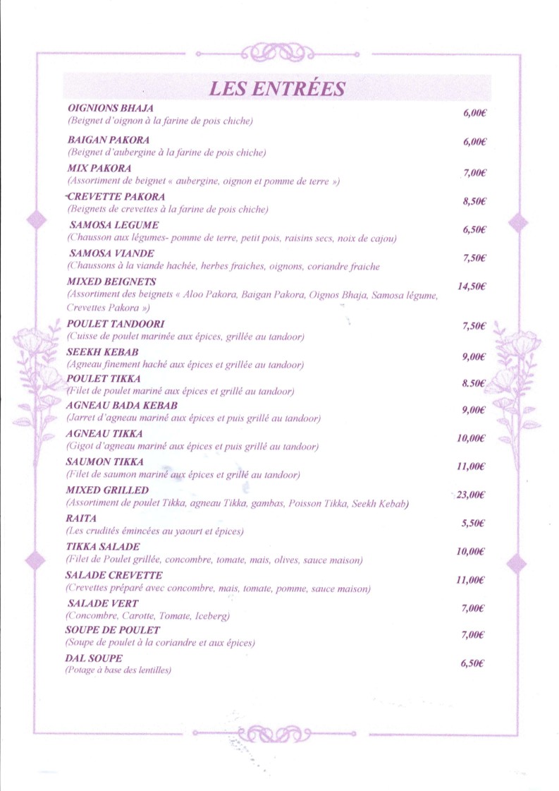 Everest Kitchen menu 1