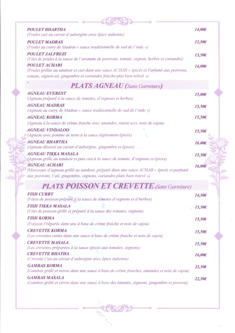 Everest Kitchen menu 3
