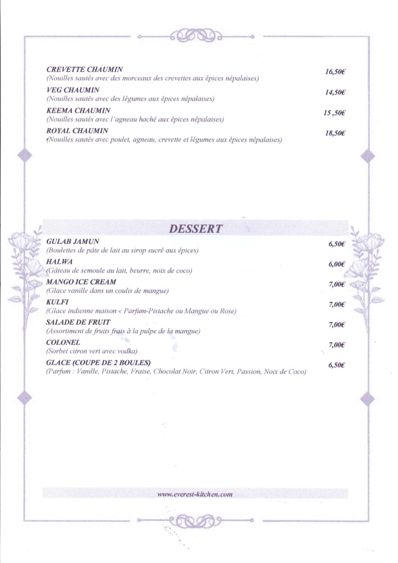 Everest Kitchen menu 6