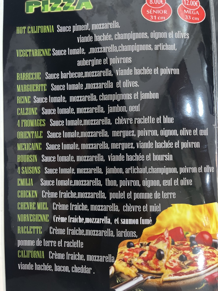 Burger California doré menu 1
