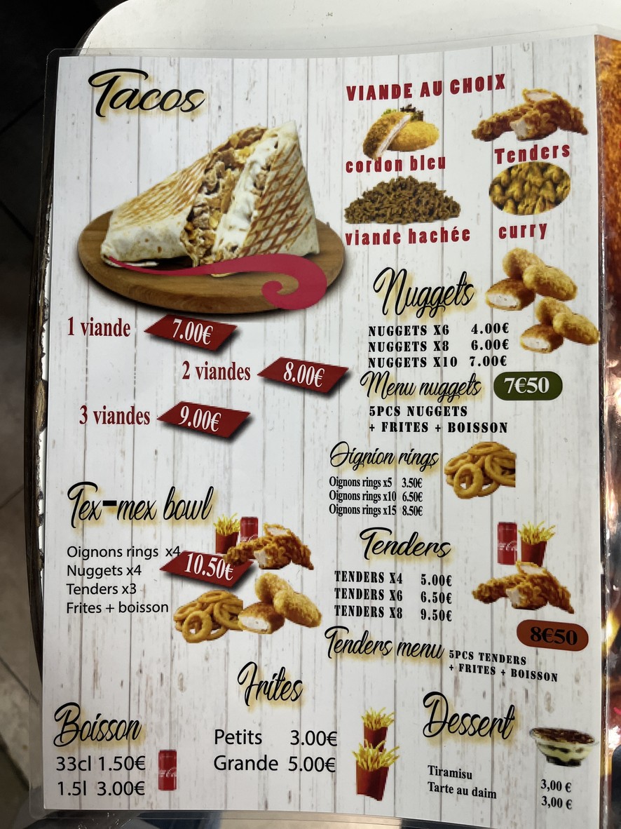 Burger California doré menu 3