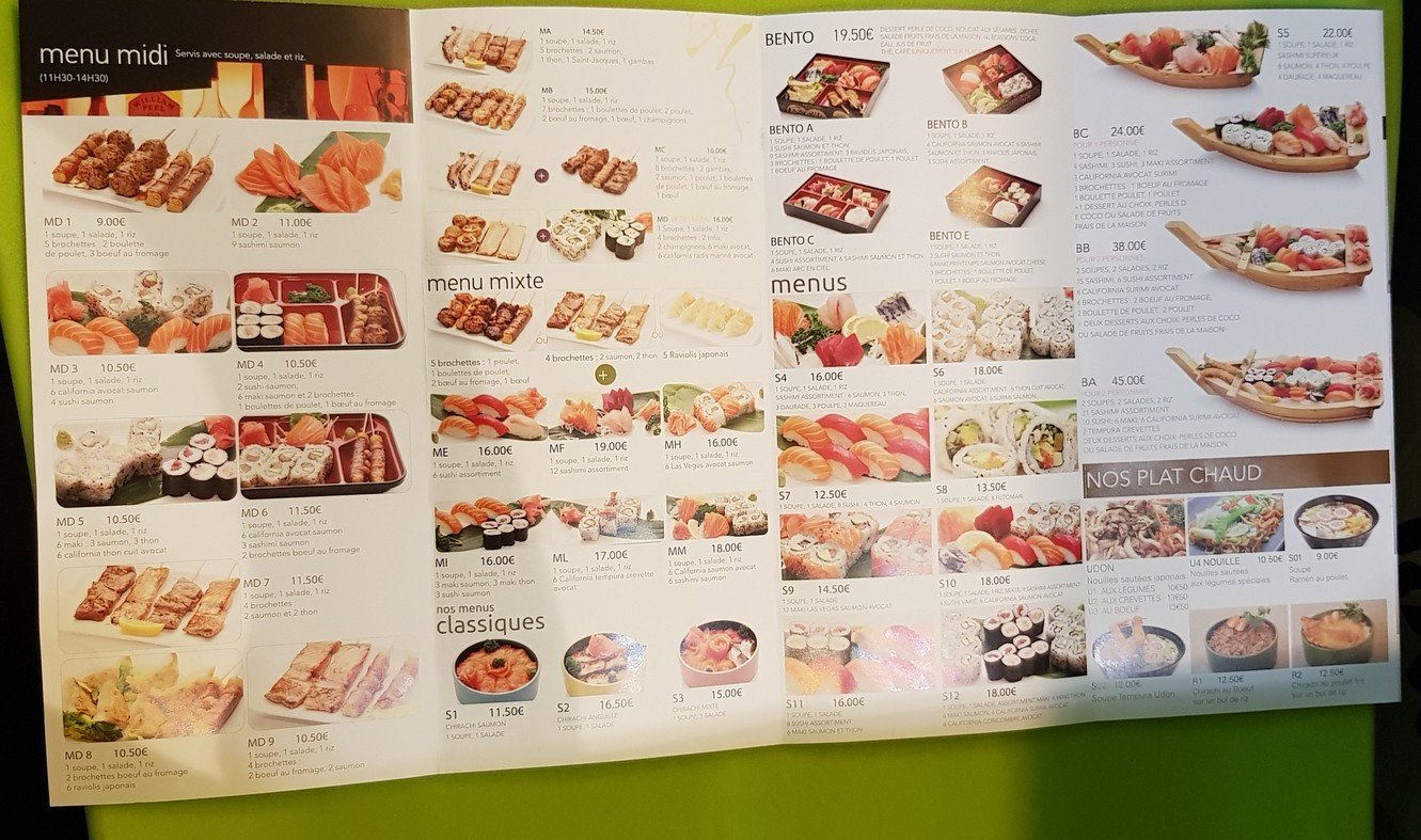 Futo Sushi menu 2