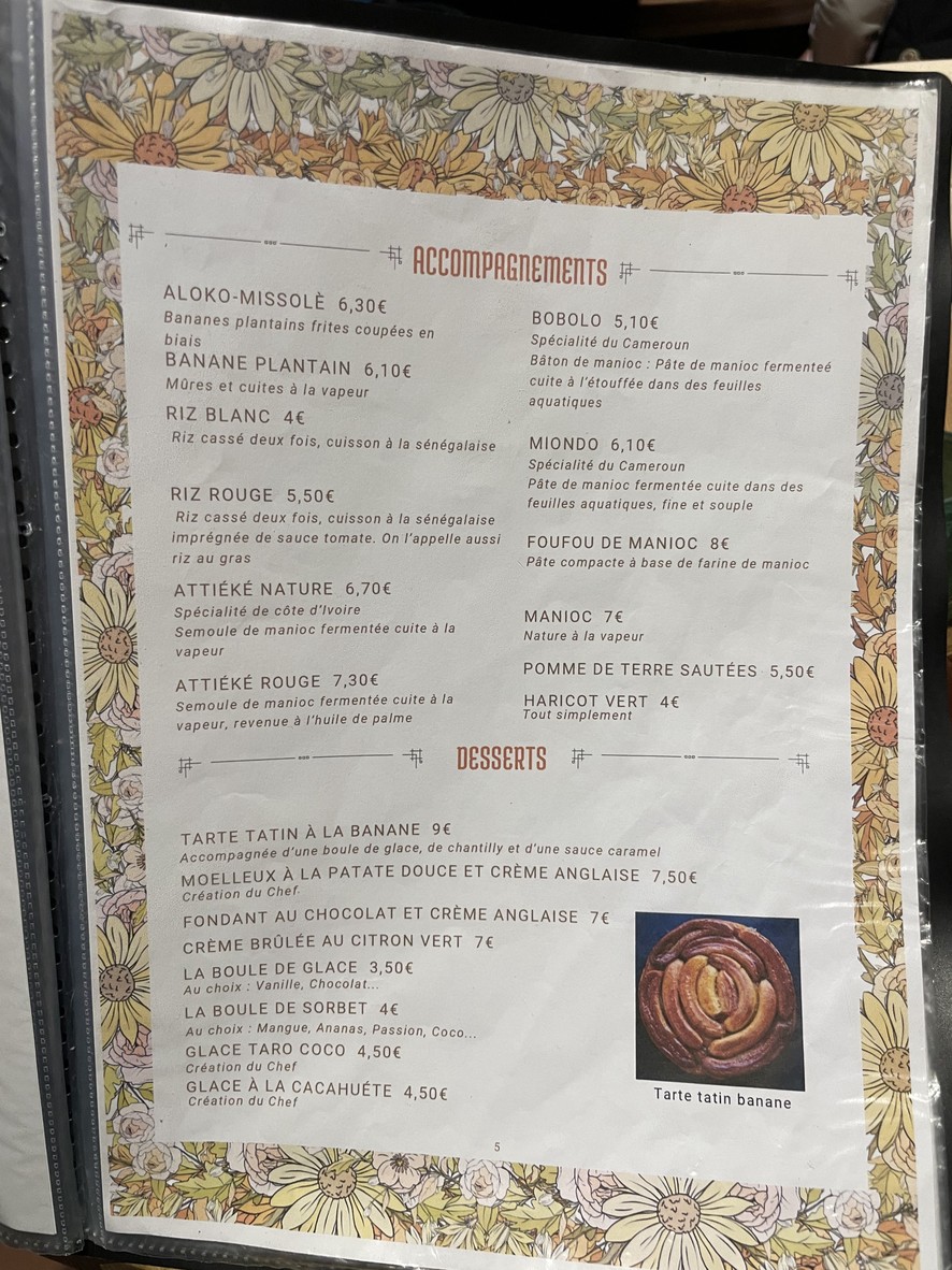 Rio dos Camaraos menu 4
