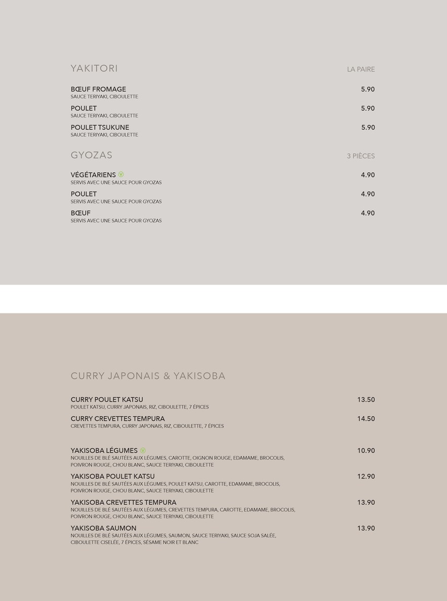 Sushi Shop Paris Lepic menu 2