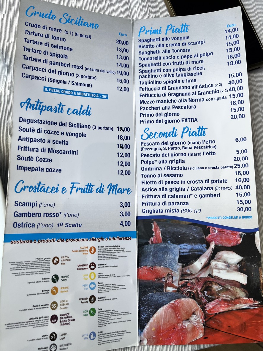 Ristorante Il Siciliano Fish menu 1