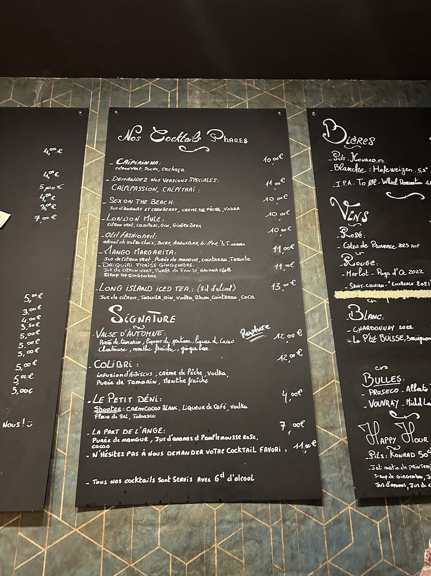 Le Petit Déni menu 2