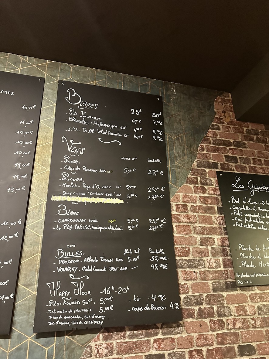 Le Petit Déni menu 3