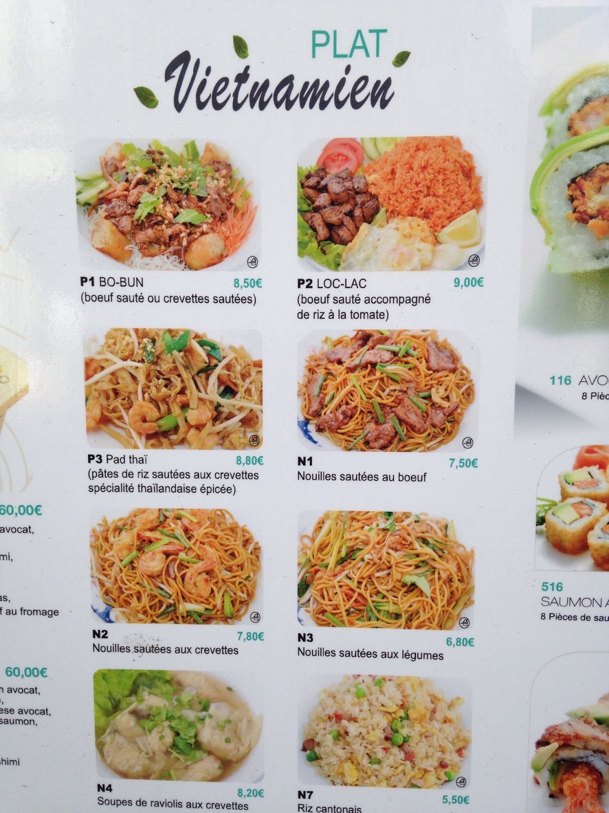 Zen Sushi menu 1