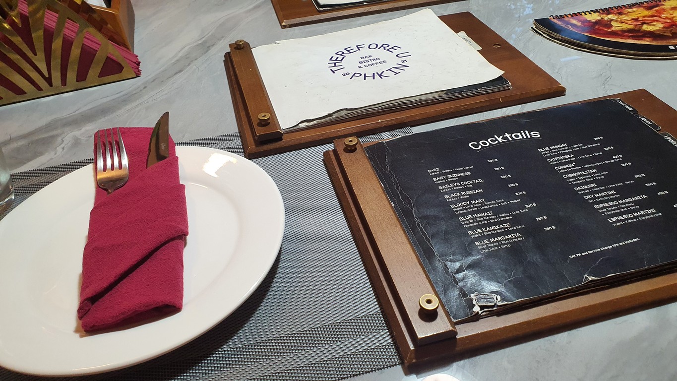 Phkin Therefore U Bistro - Bar & Coffee menu 1
