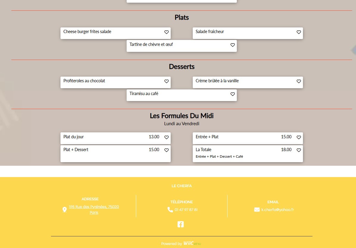 El cherfa menu 4