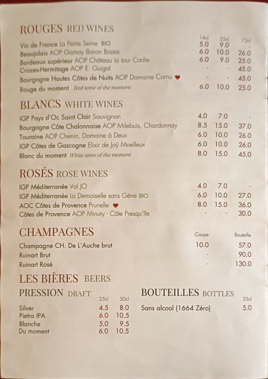 Bistro Le Palace menu 4