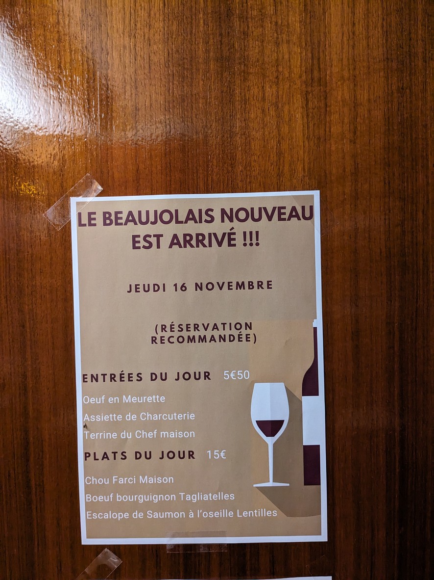 Le Thermidor menu 1
