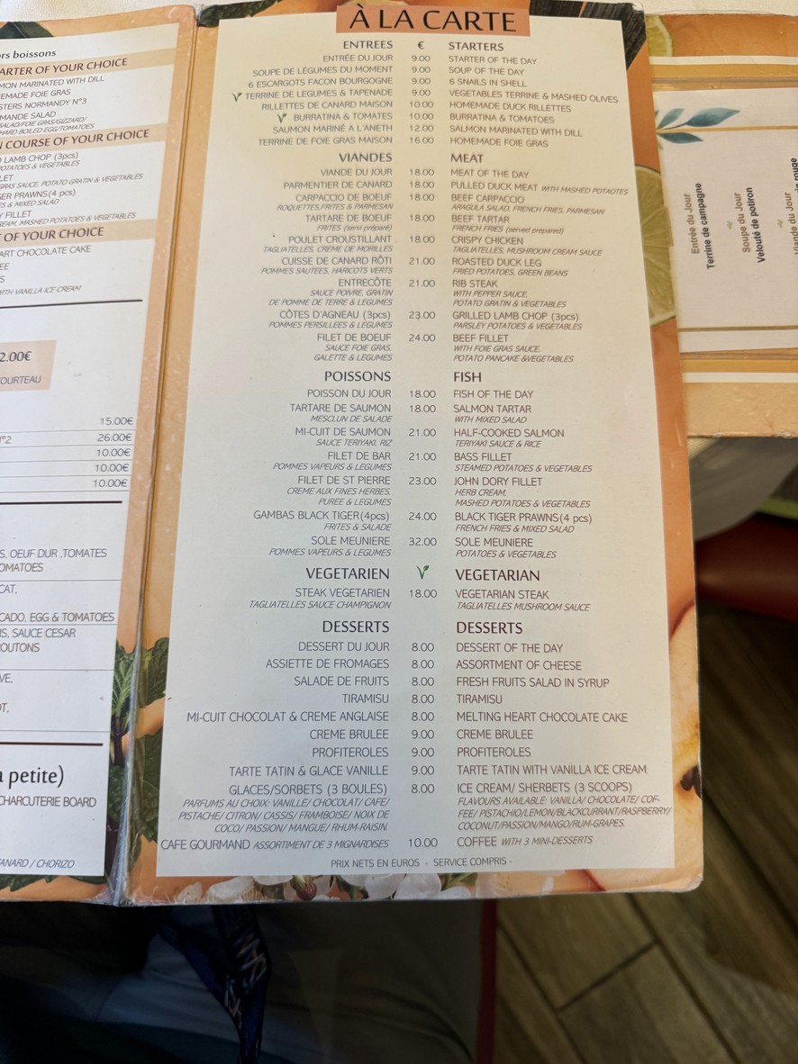 Chez Edouard menu 2