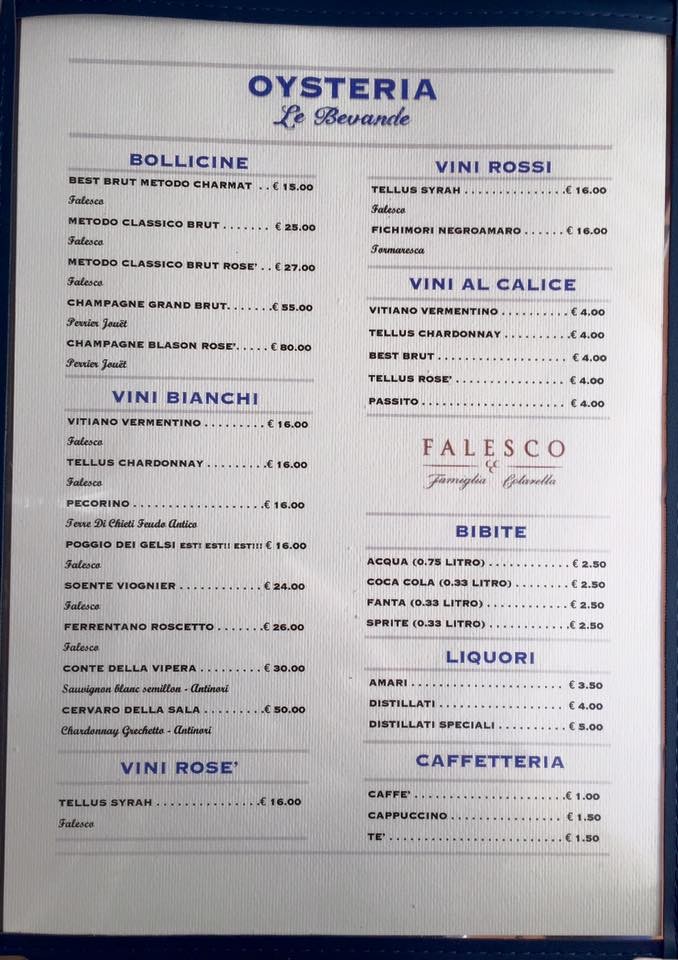 Oysteria menu 4
