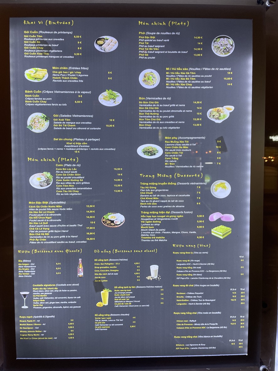 Mâm Việt menu 1