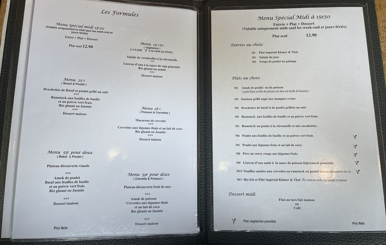 Mondol Kiri menu 1