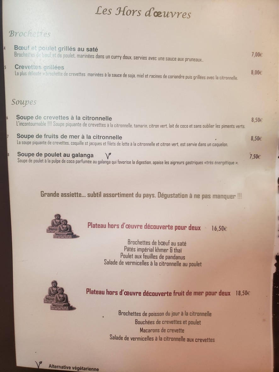 Mondol Kiri menu 2