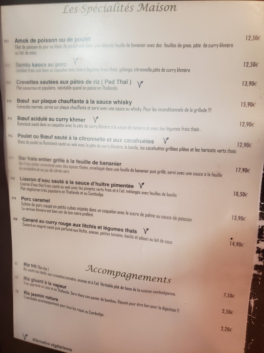 Mondol Kiri menu 3