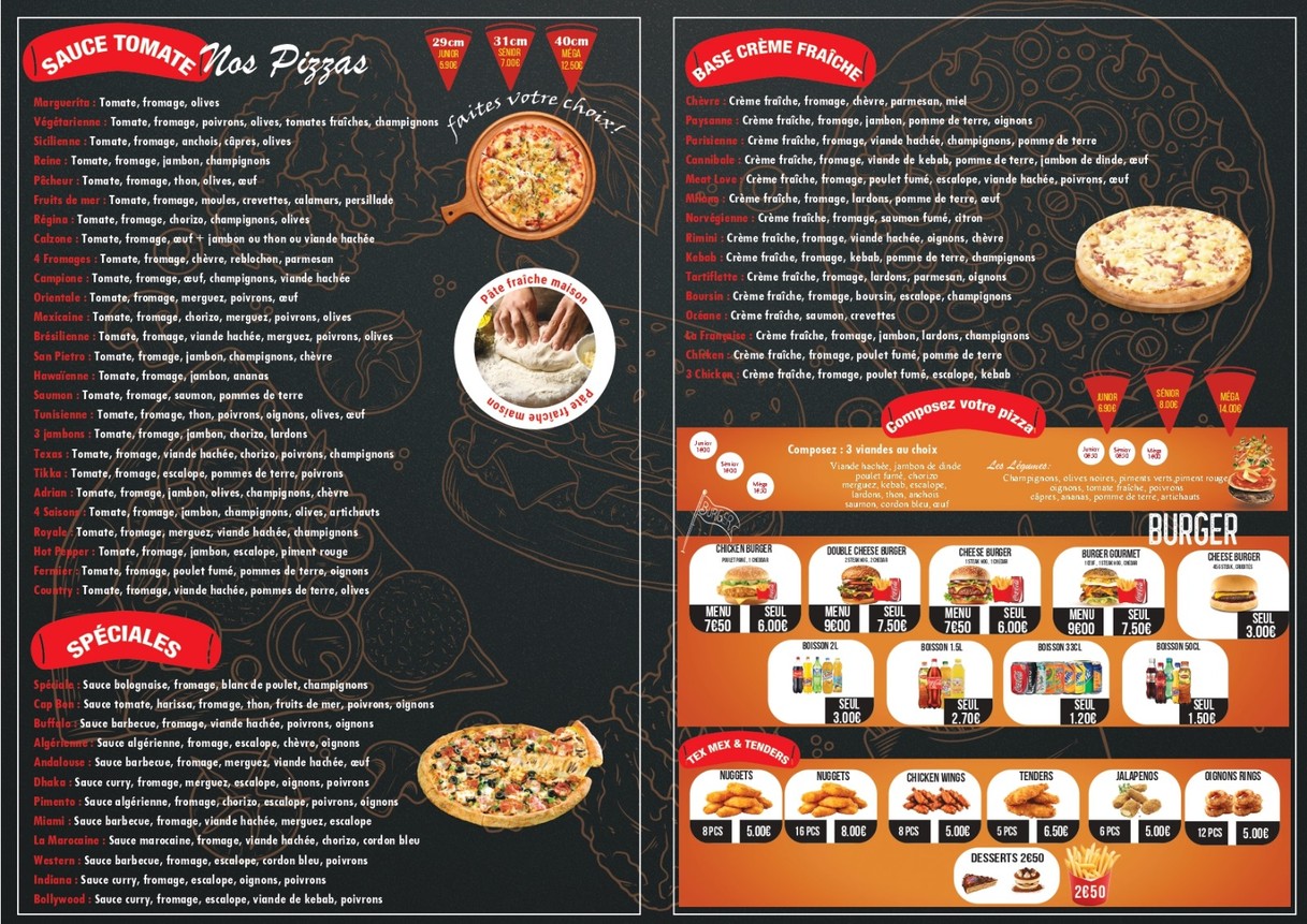 Pizza Center Milano Pantin menu 2