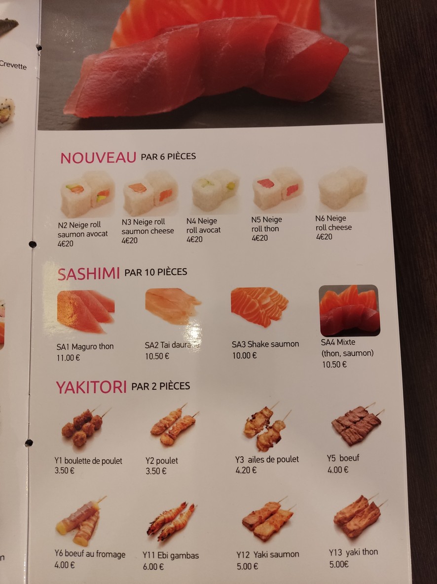 Sushi Sakanaya menu 2