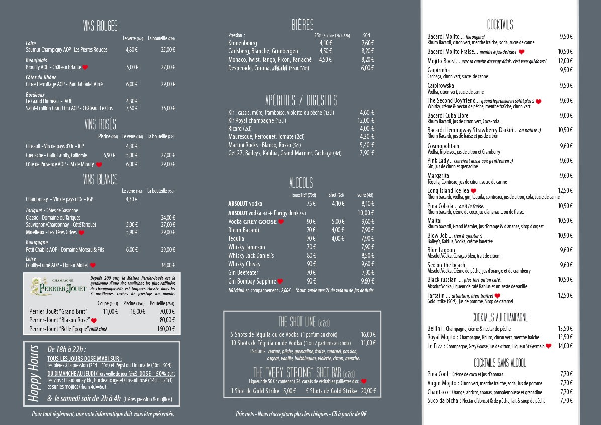 Café Voulez-Vous menu 2