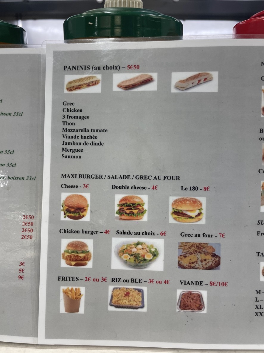 Les Délices de Reuilly menu 2