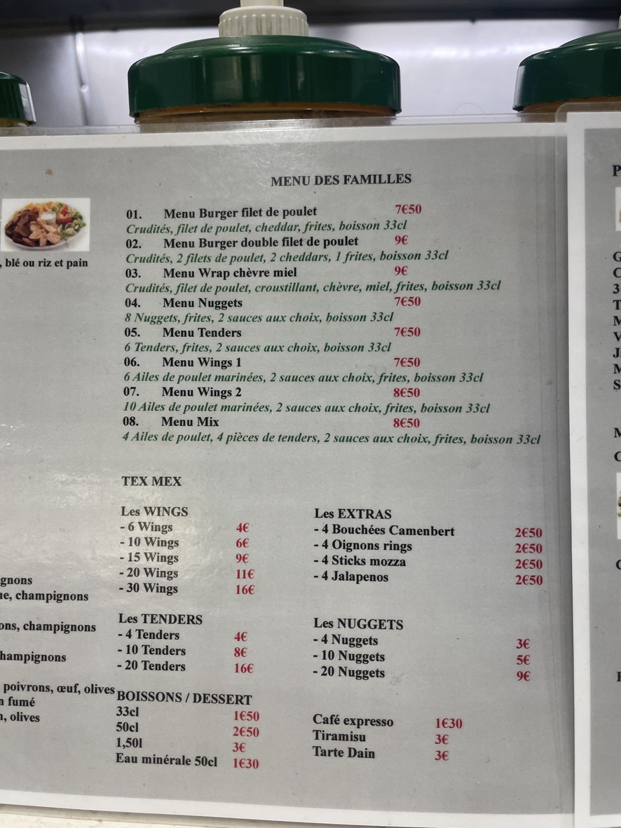 Les Délices de Reuilly menu 4