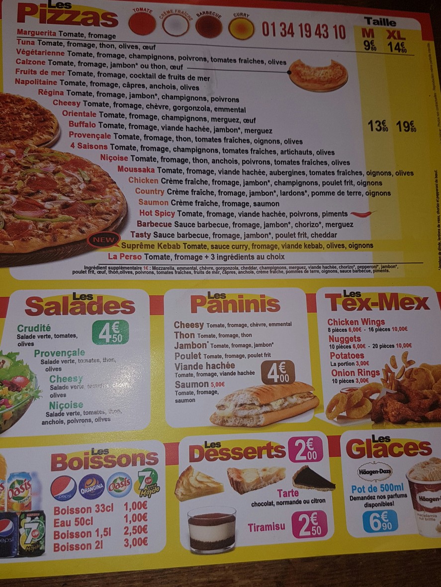 Cheesy Pizza menu 2