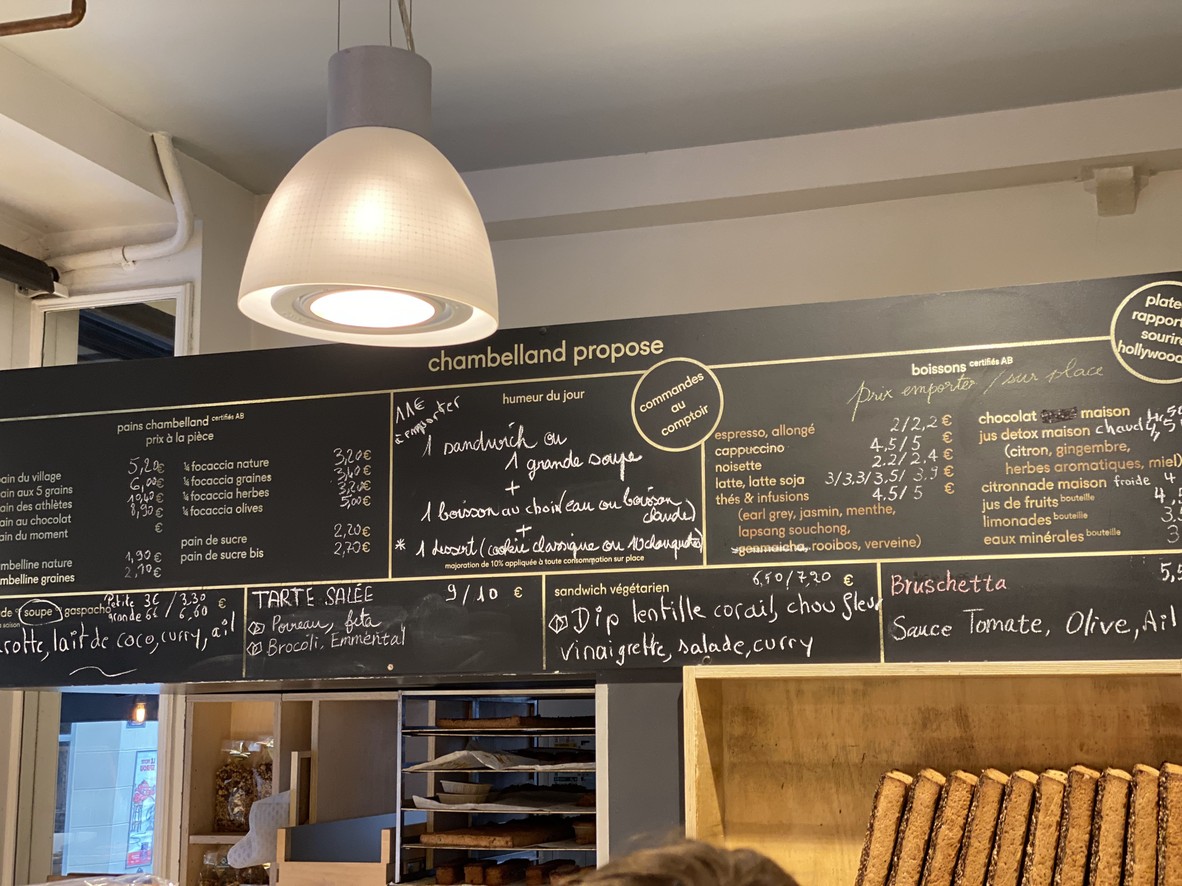 Boulangerie Chambelland menu 2