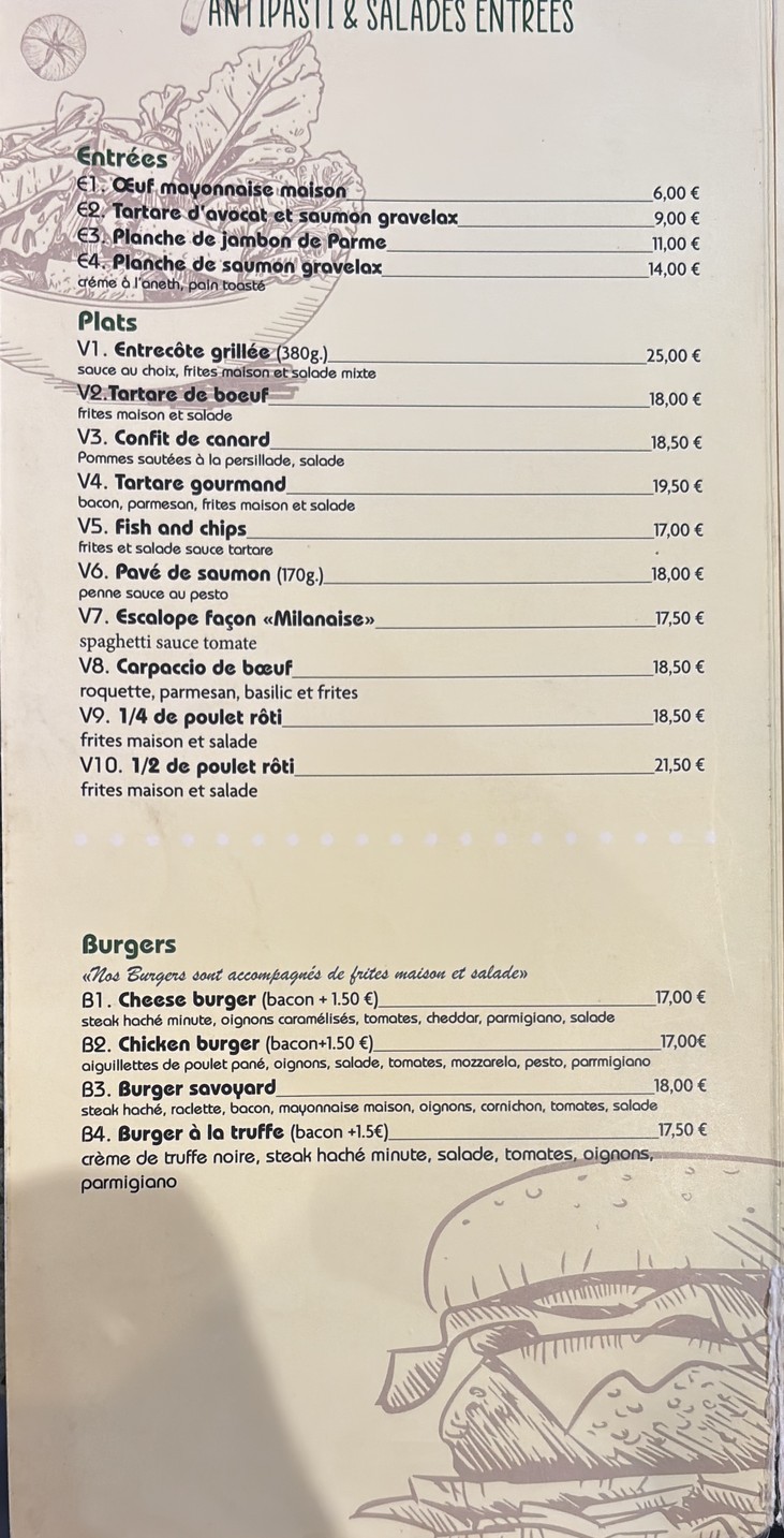 Restaurante Pietro Montparnasse menu 2