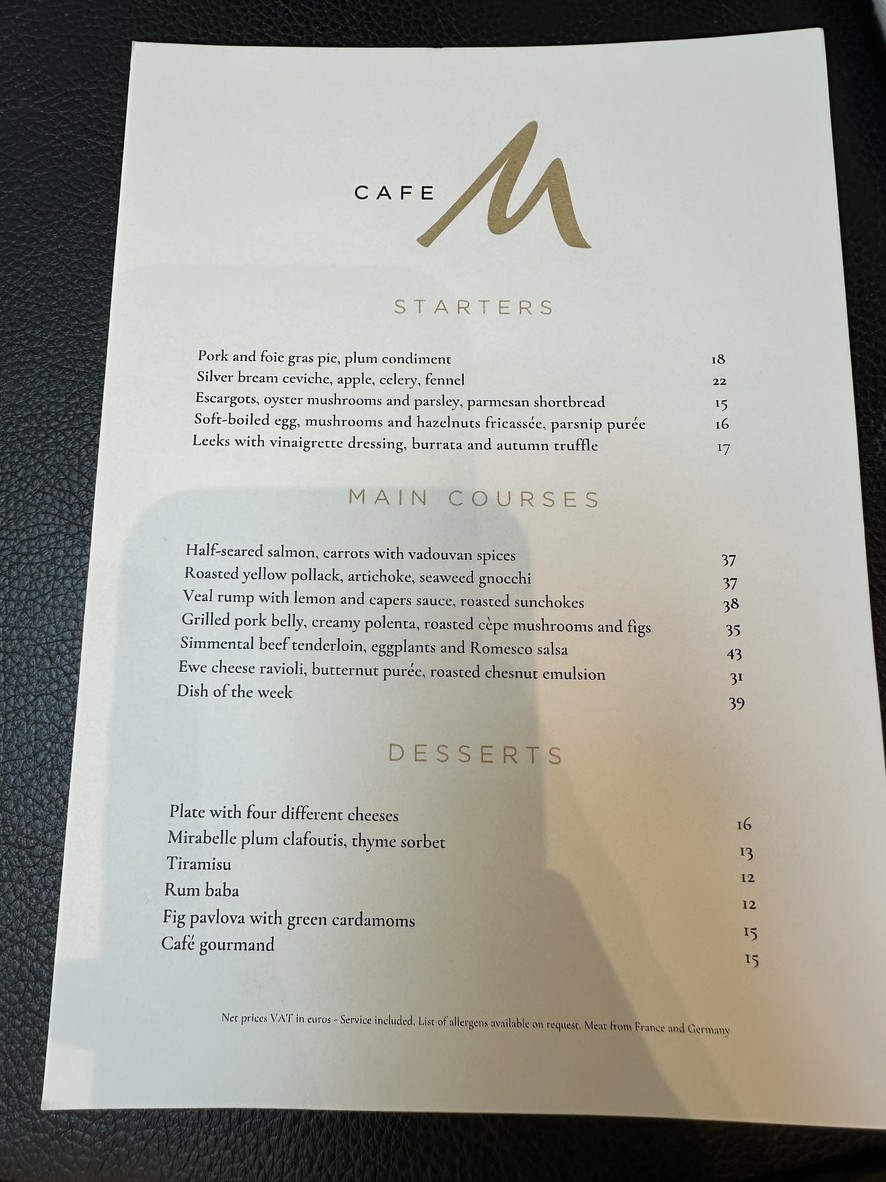 Café M menu 2
