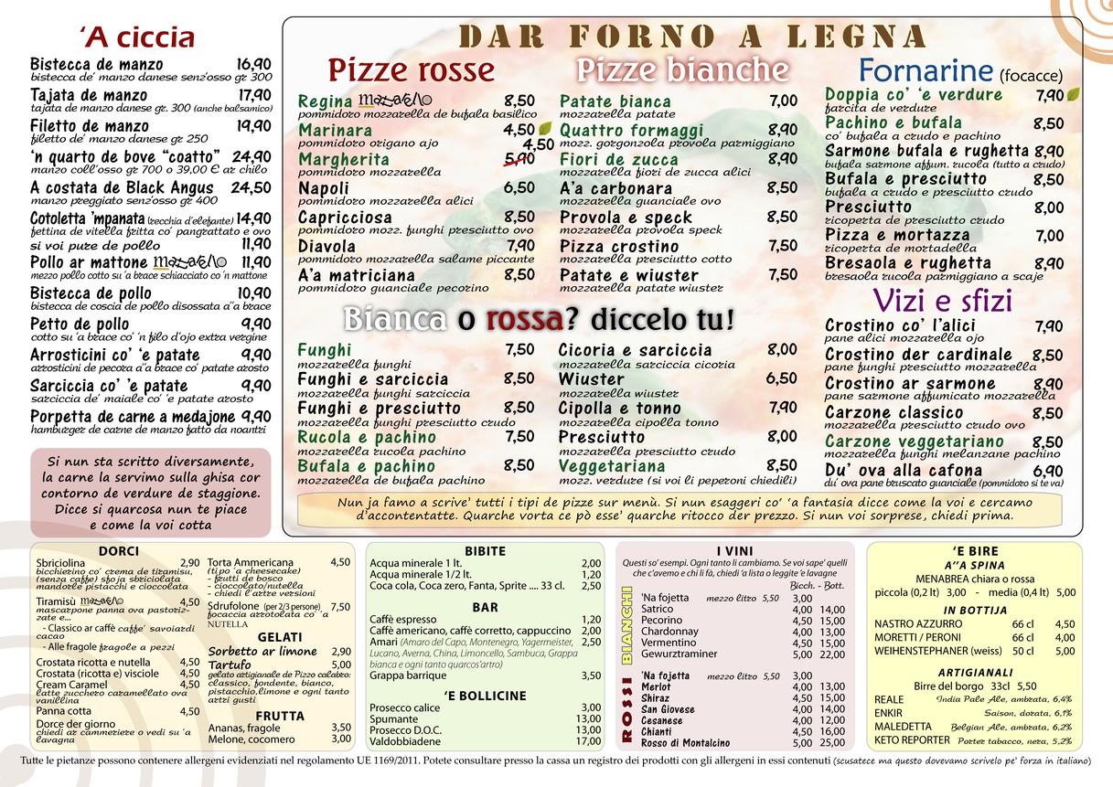ANVEDI TUSCOLANA menu 2