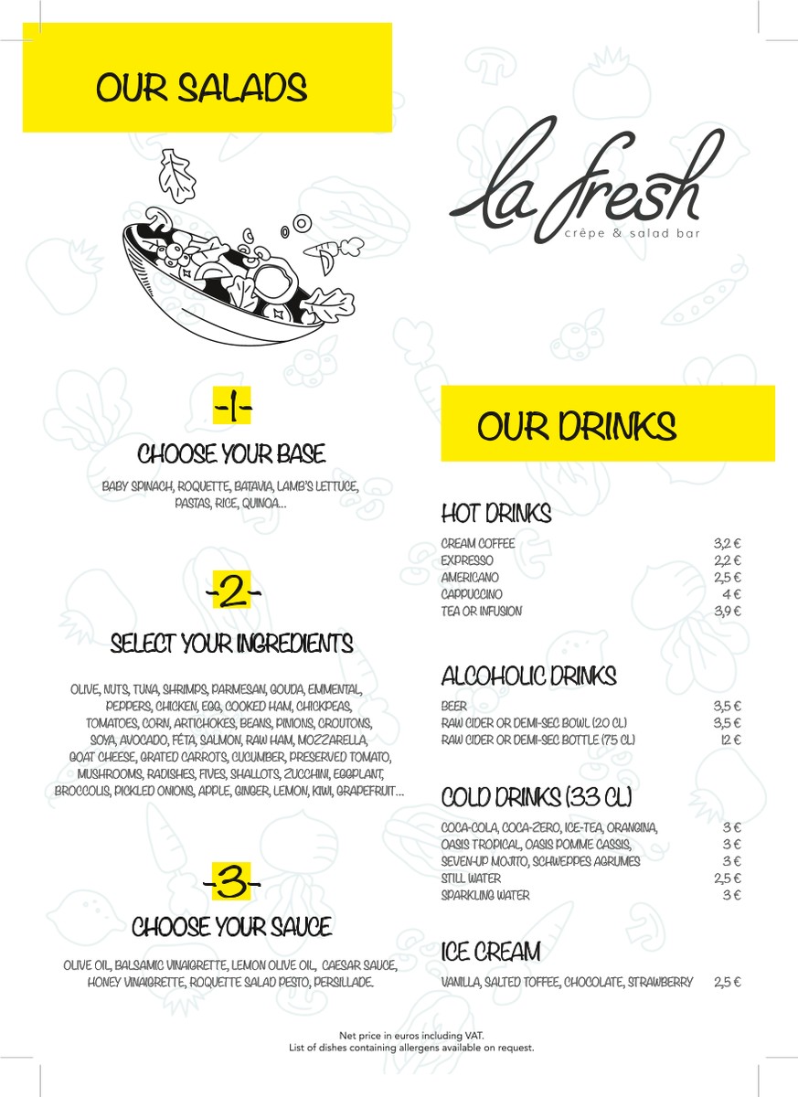 La Fresh menu 2