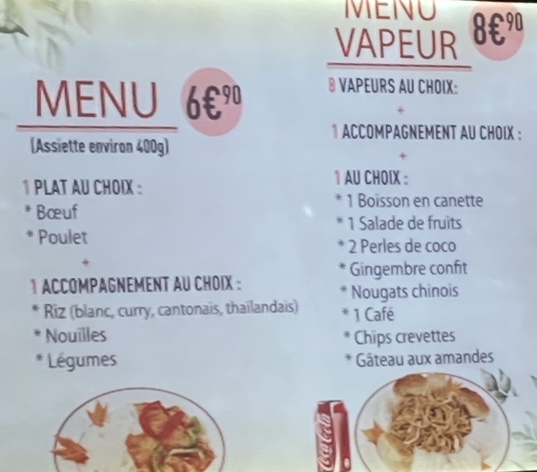 Asirama menu 2