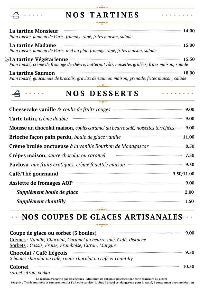 Le Wilson Levallois menu 3