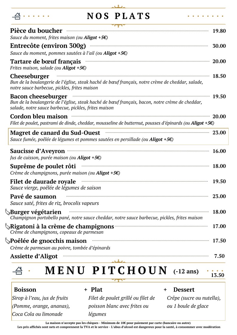 Le Wilson Levallois menu 4