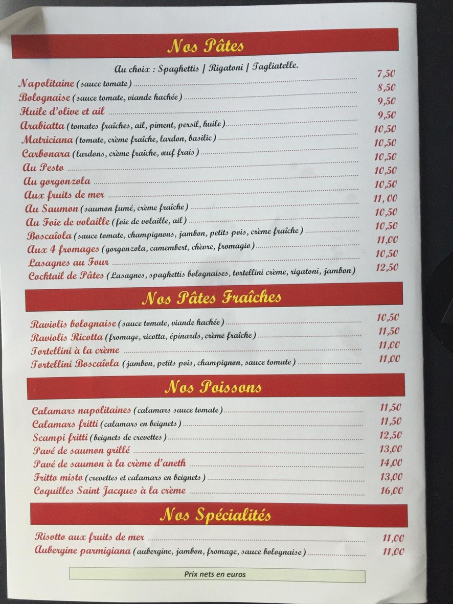 Pizzeria SAINT MATHIEU menu 3