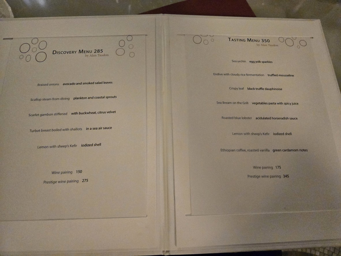 L’Orangerie menu 2